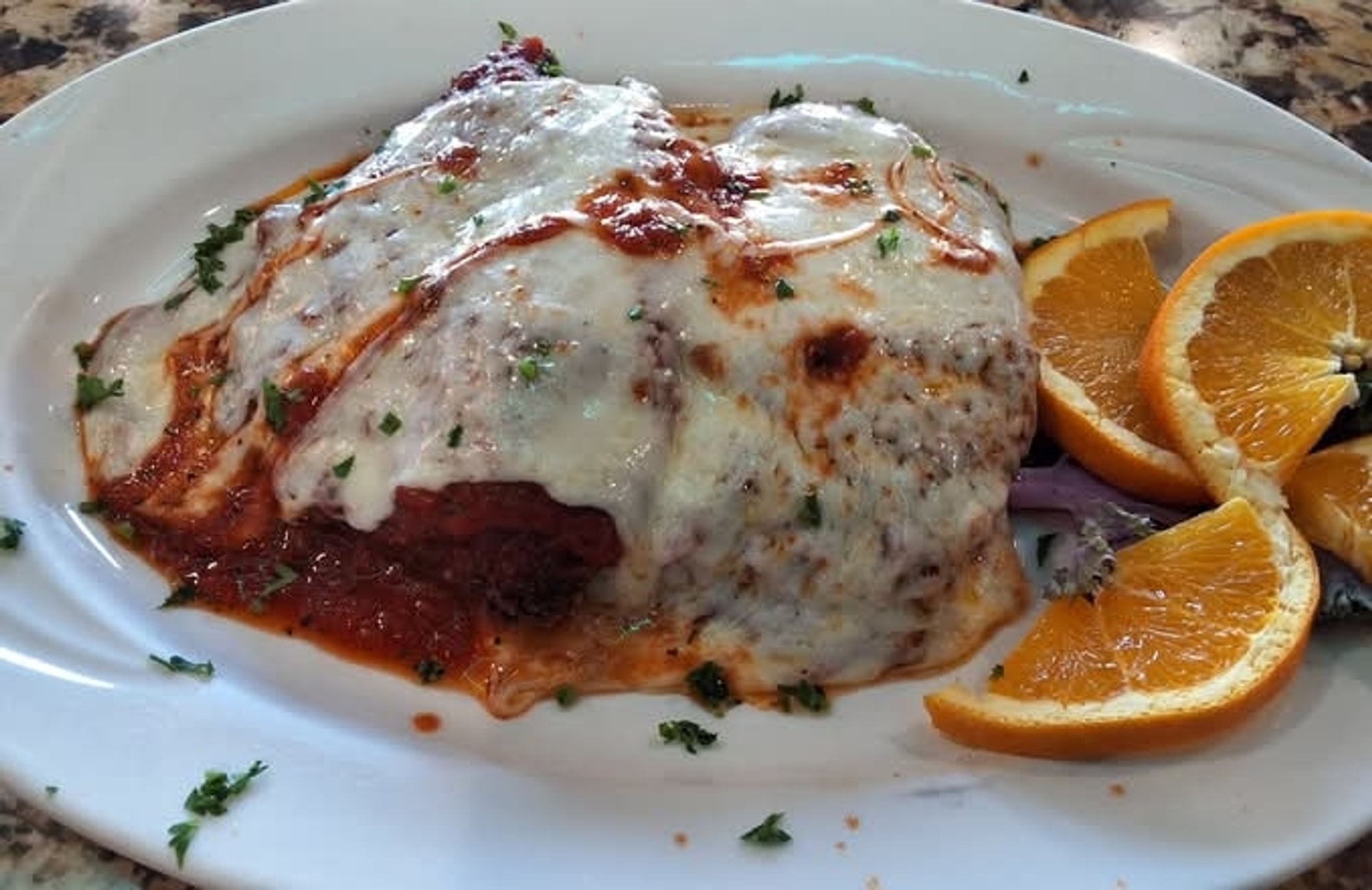 Chicken and Cheese Ravioli Parmigiana