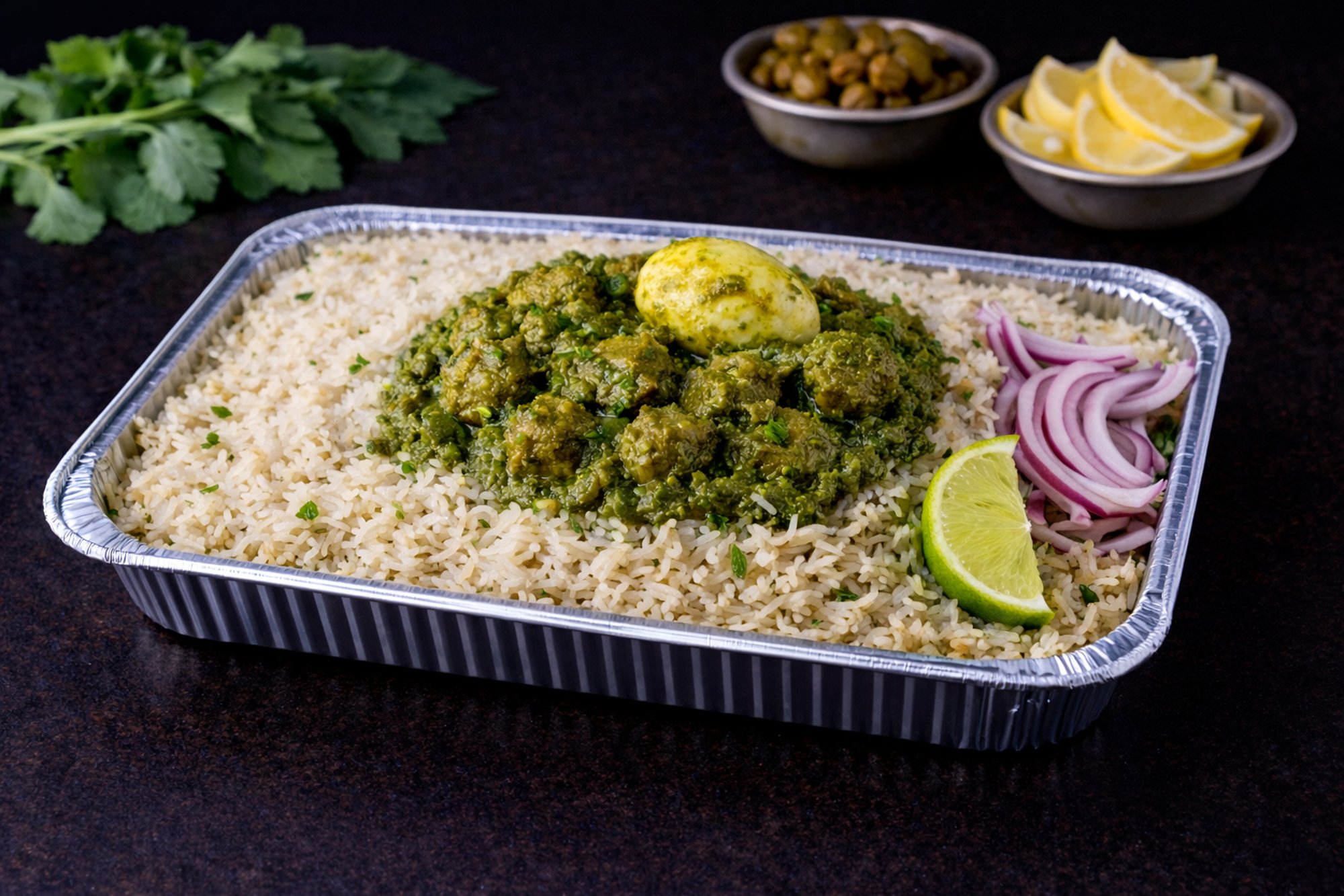 Family Pack Pachimirchi Goat Pulao (Green Chilli Goat Pulao)