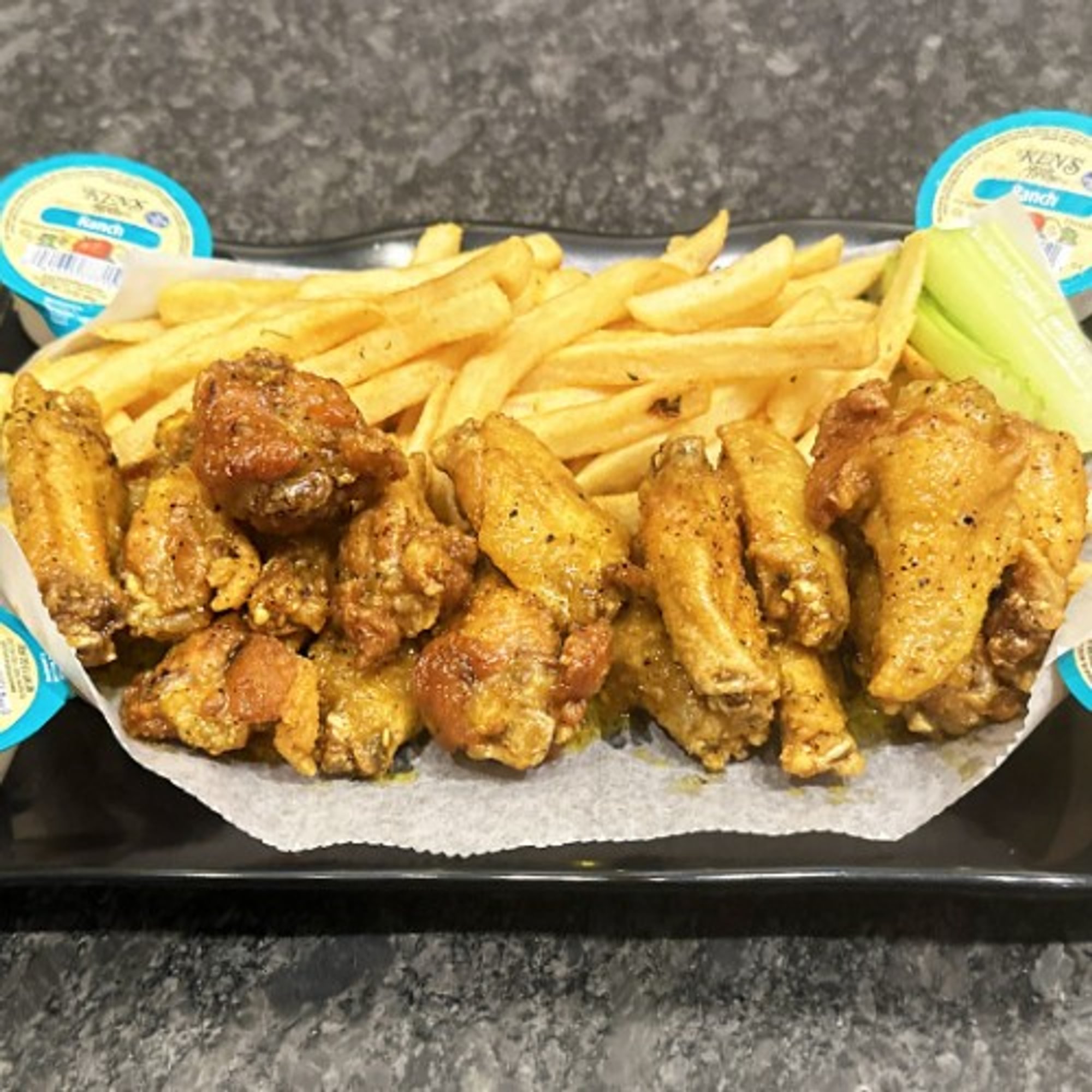 15 Pc Wings & Fries (Or Fried Rice)