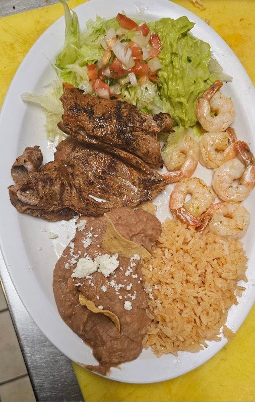 Surf & Turf Plate (Carne Asada & Shrimp)