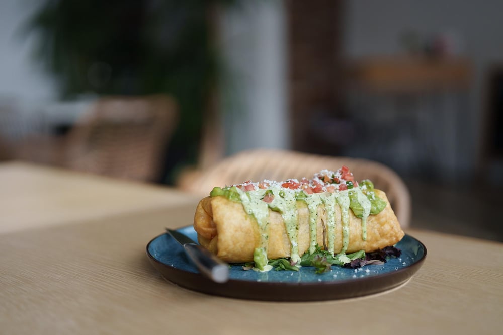 Chicken Tinga Chimichanga