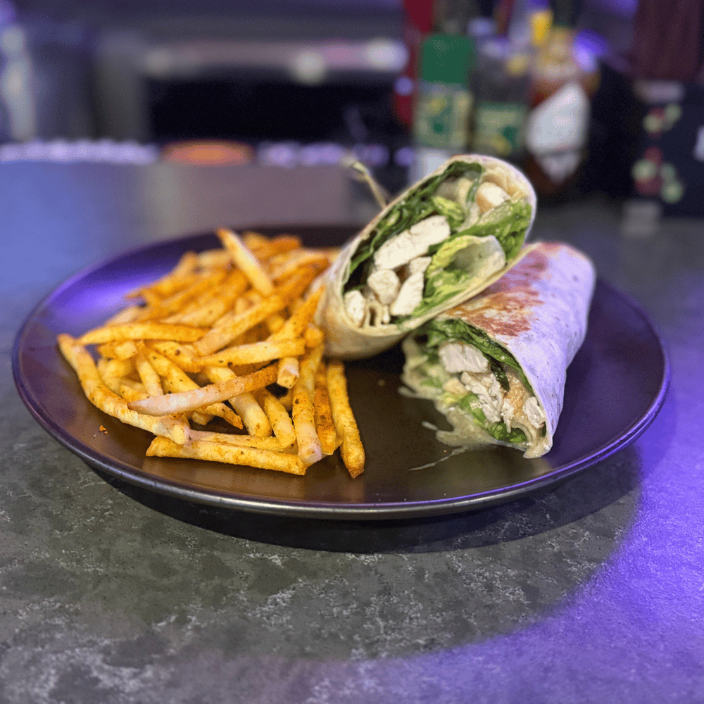Chicken Caesar Wrap w/ Fries