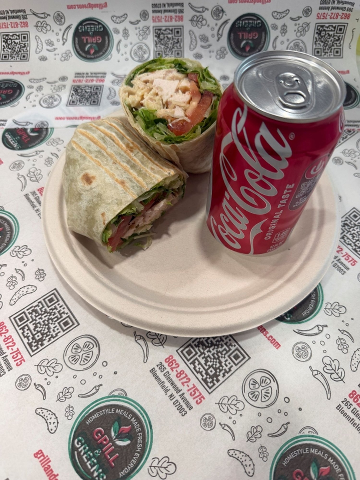 Chicken Caesar Wrap & Soda Combo