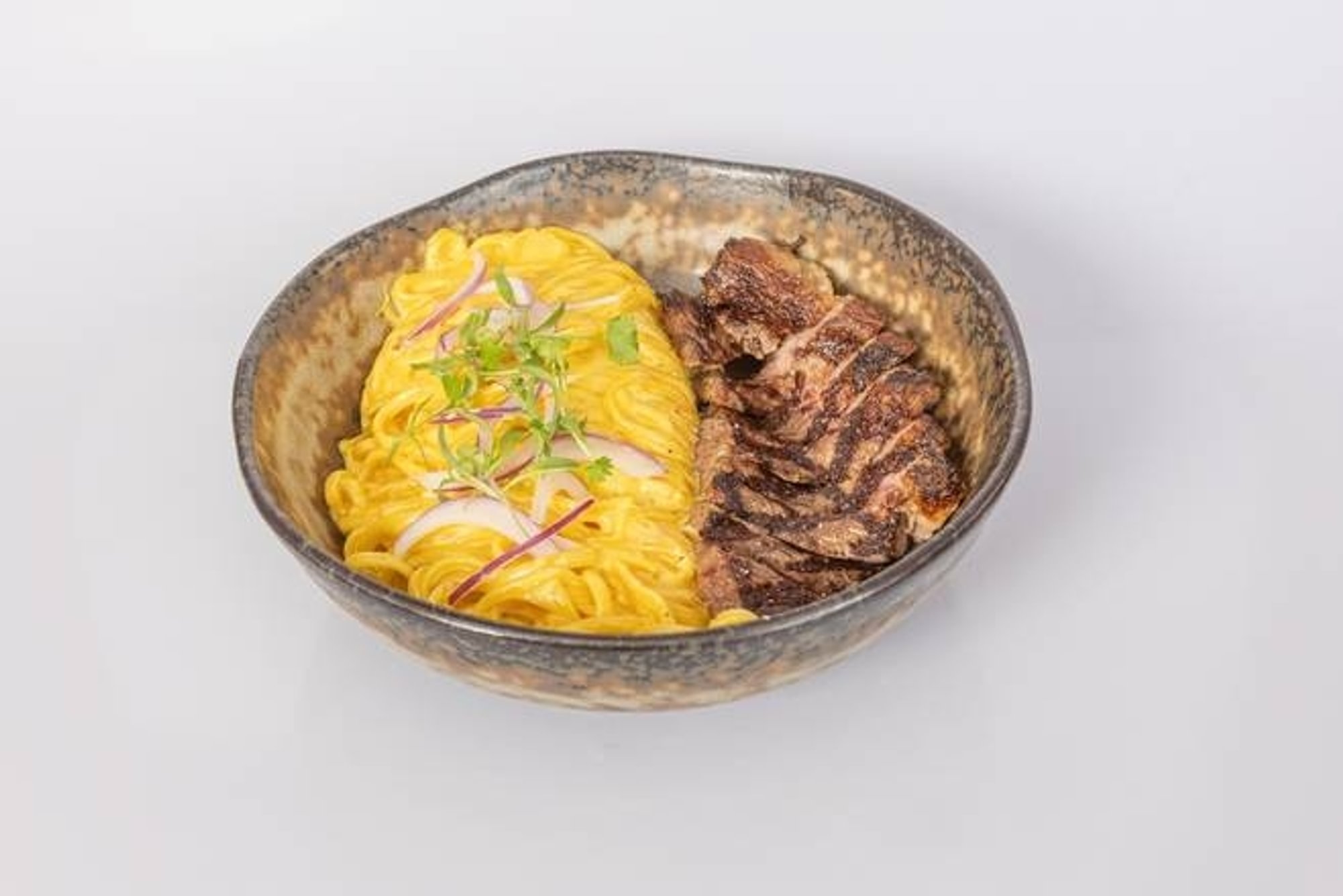 LS PICANHA HUANCAINA NOODLES