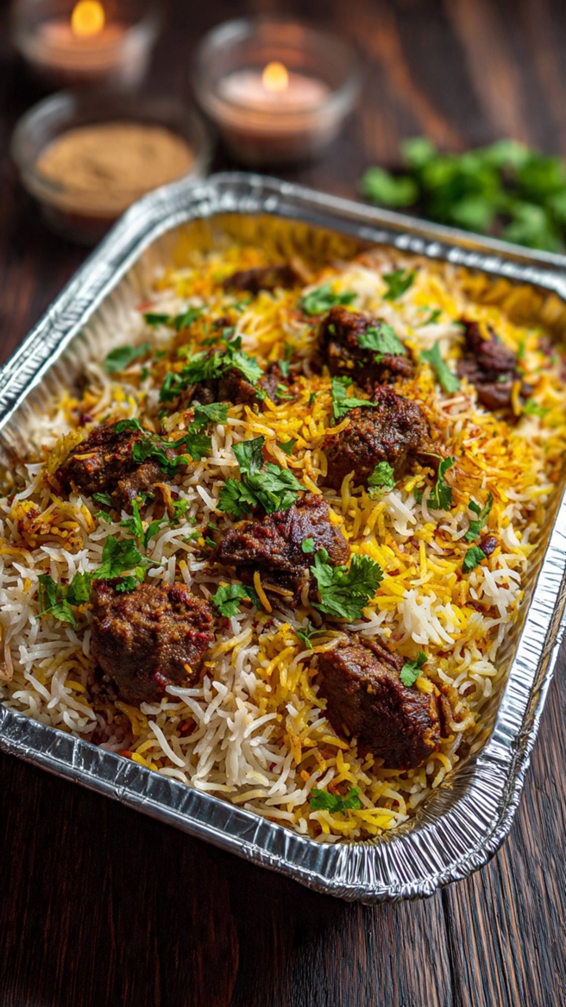 Party Tray - Nalli Gosht (Goat) Biryani