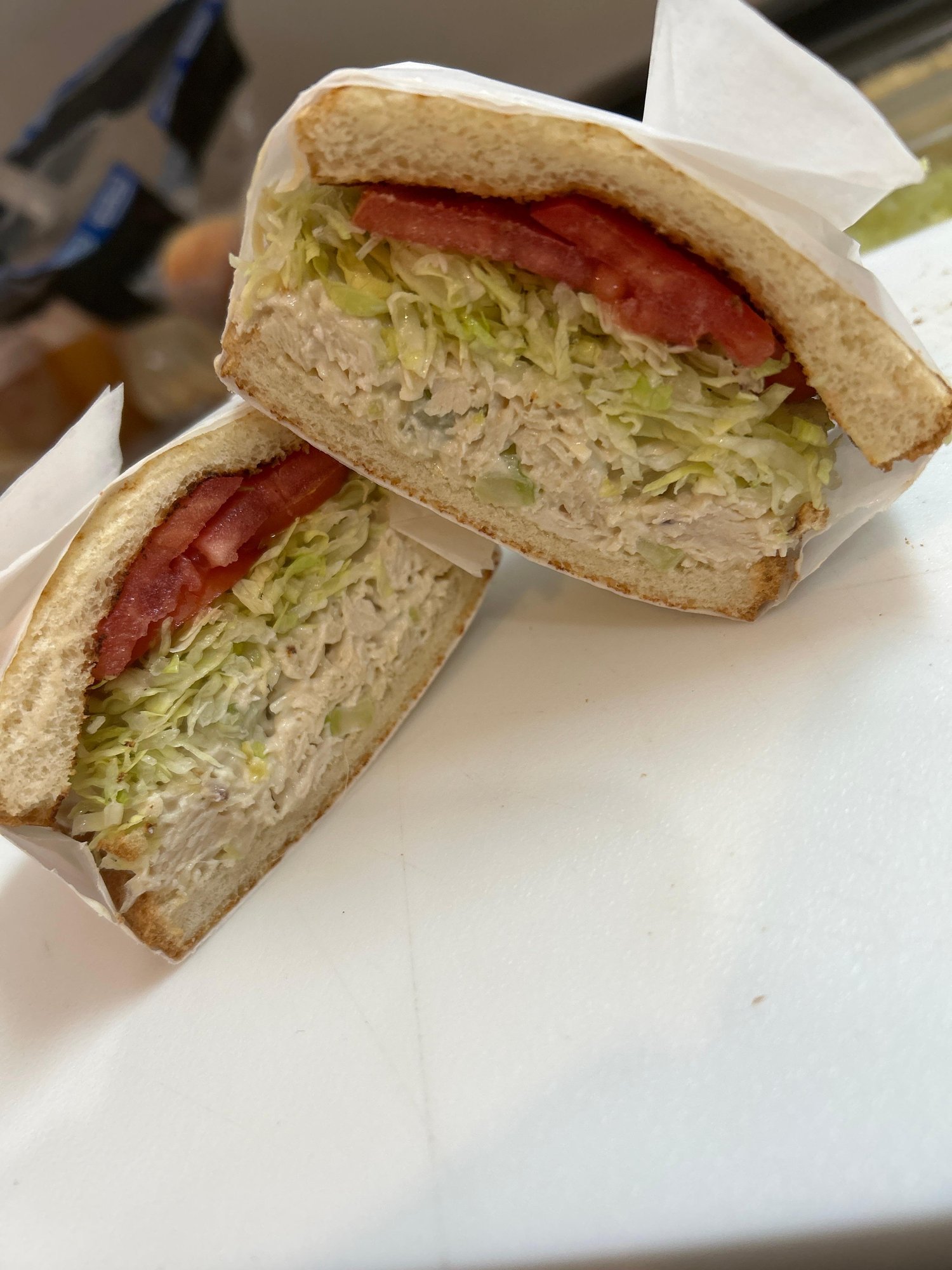Chicken Salad Sandwich on Slice
