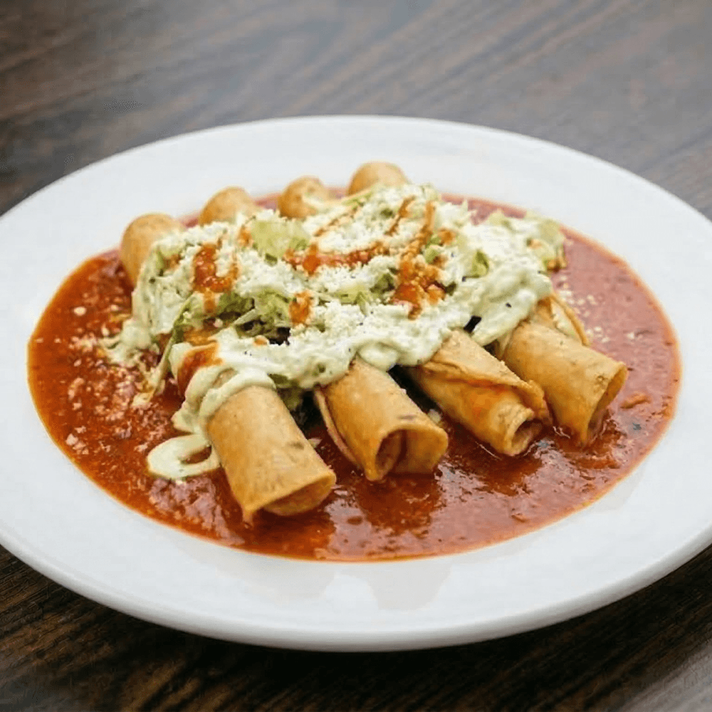 4 Mini Flautas de Pollo