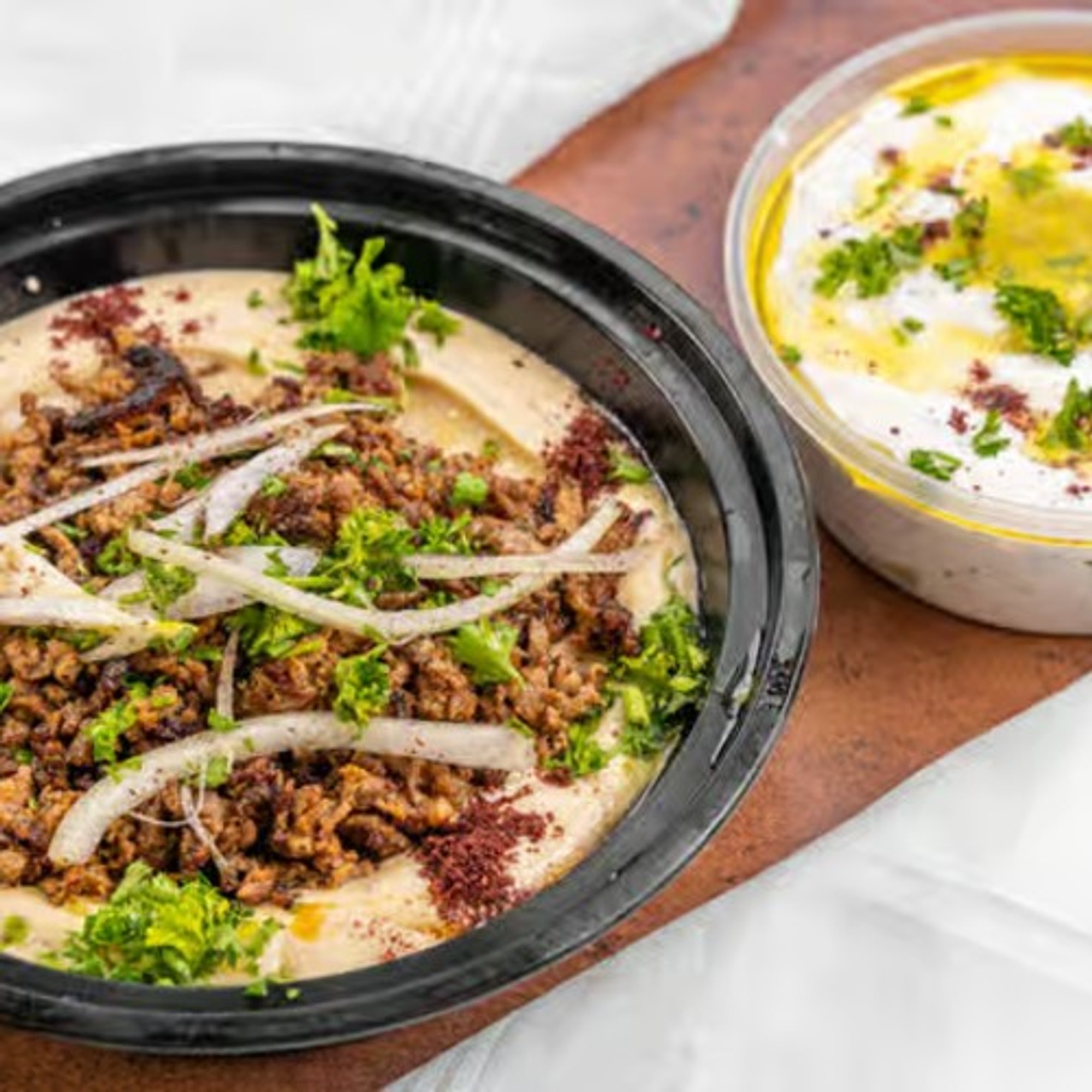 Lamb & Beef or Chicken, Hummus with Pita