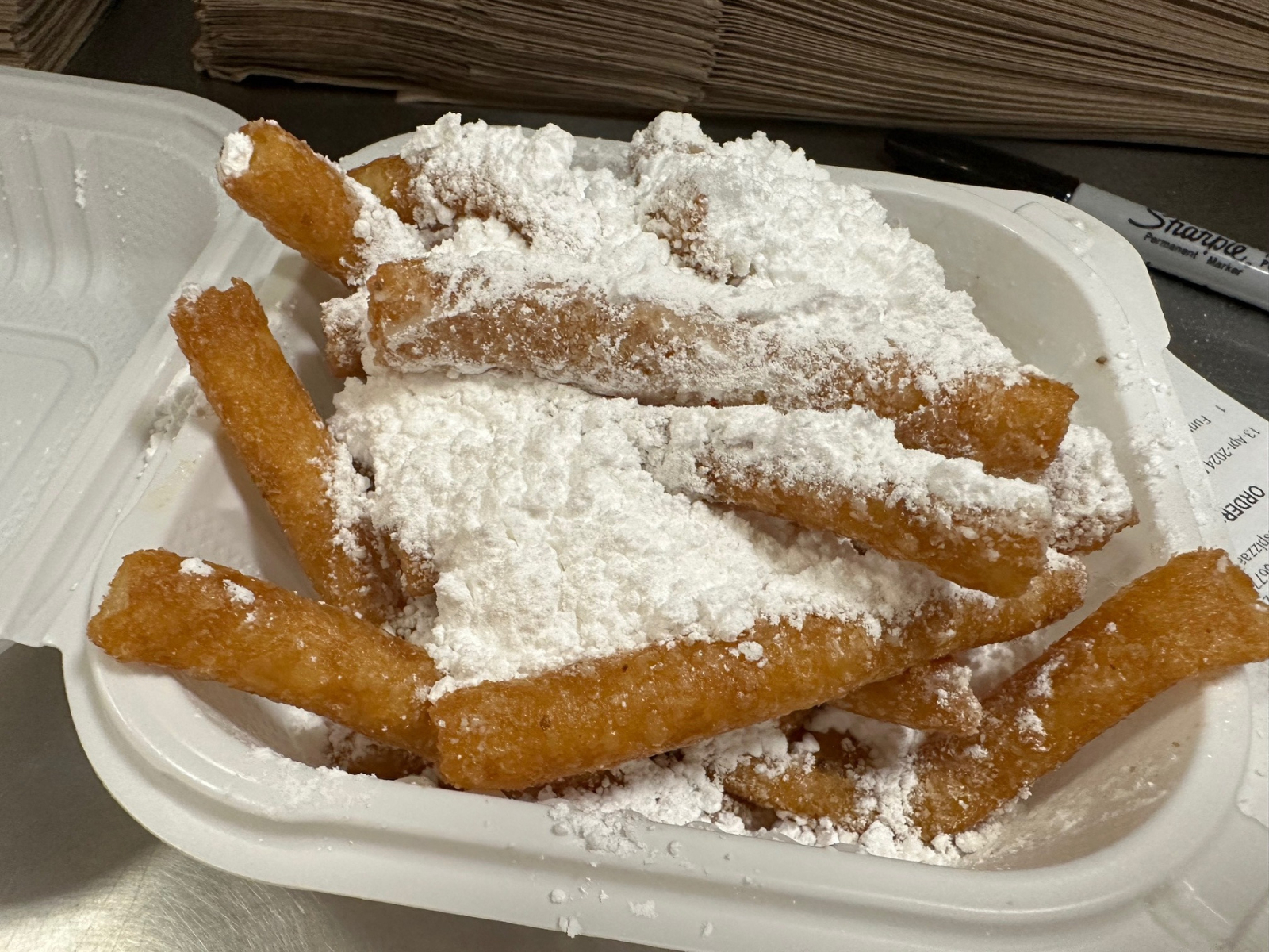 Funnel Fries With Sugar