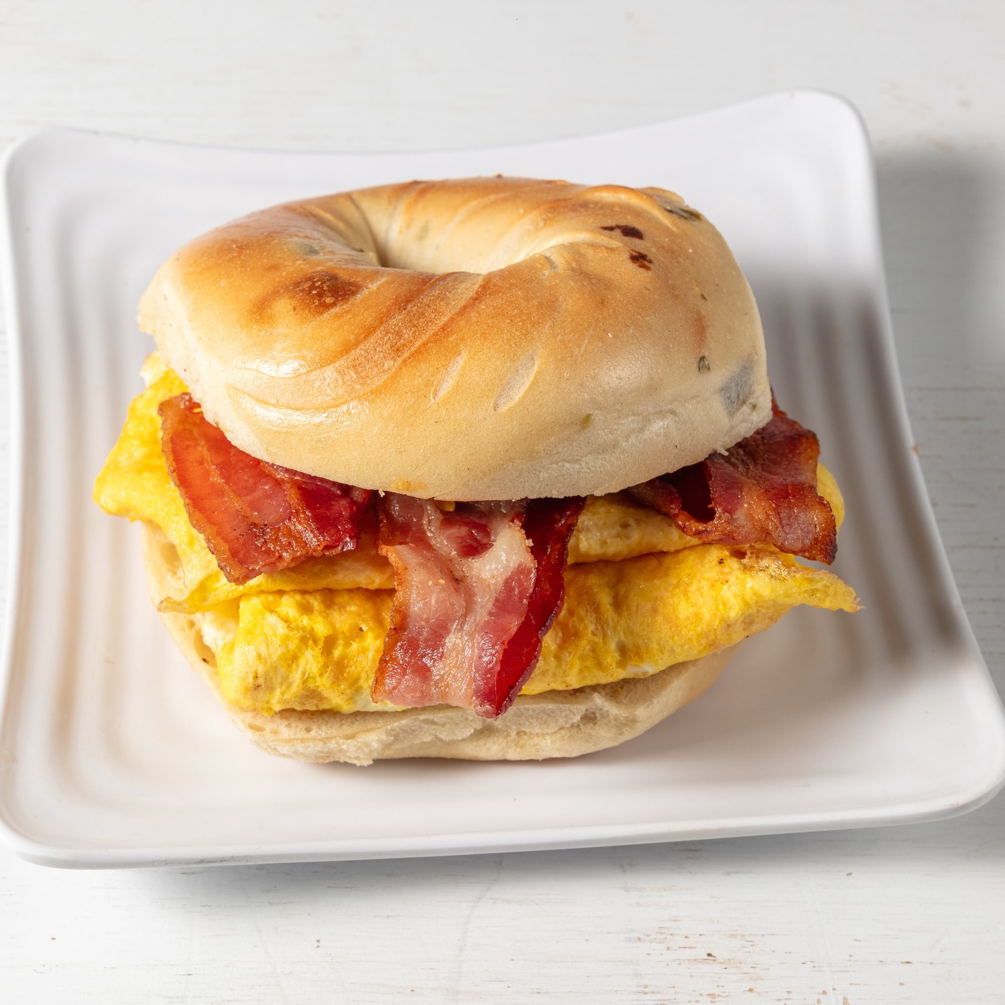 Egg Sandwich with Turkey Bacon with Cheese
