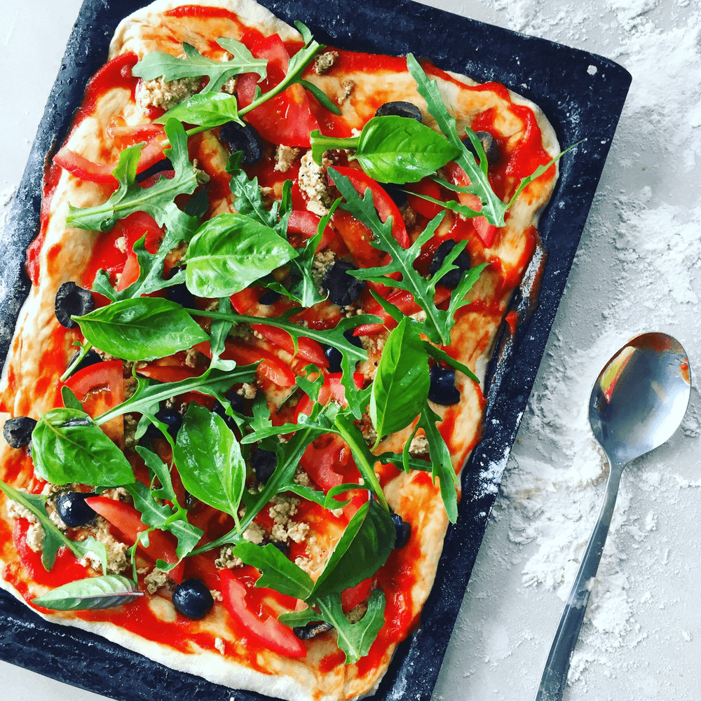 Square pizza slice