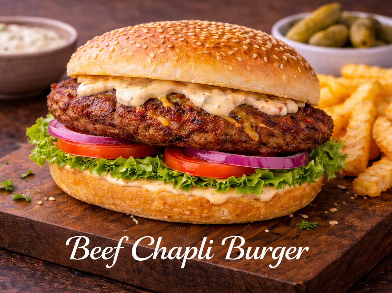 Beef Chapli Burger