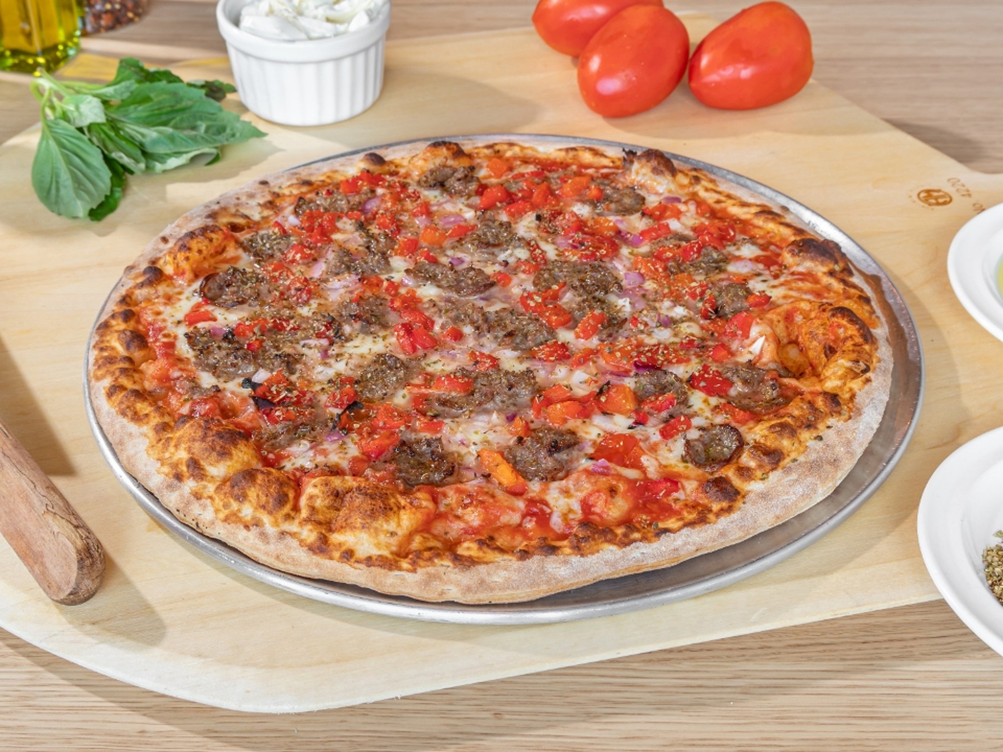 Italian sausage pizza