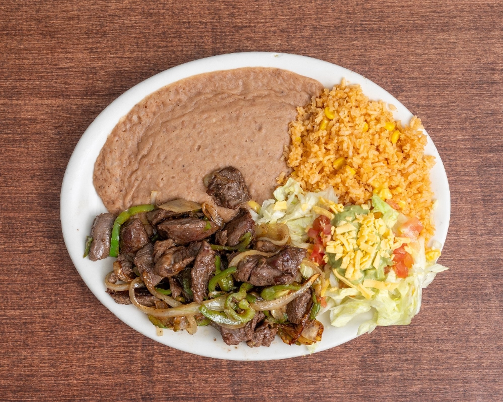 Beef fajita plate