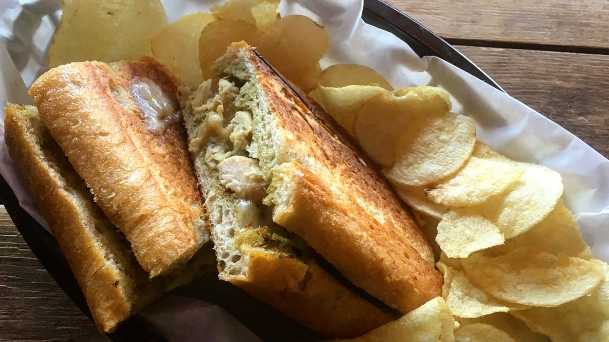 Hot Pressed Chicken Fontina Sandwich