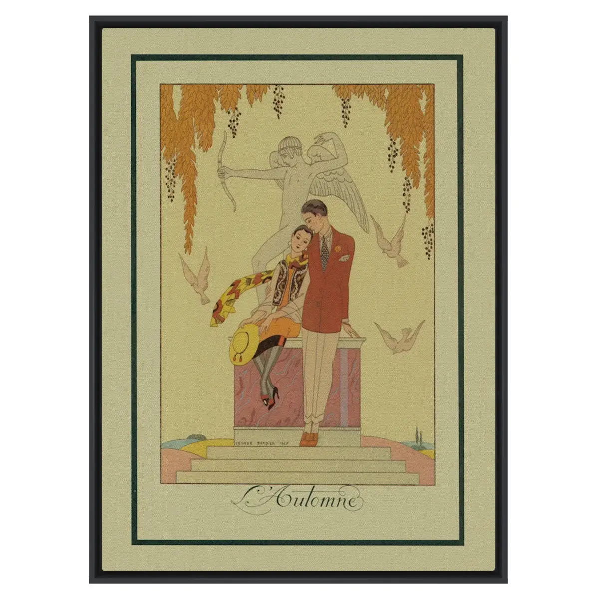 L'Automne by George Barbier: Black Frame / 12"x18"
