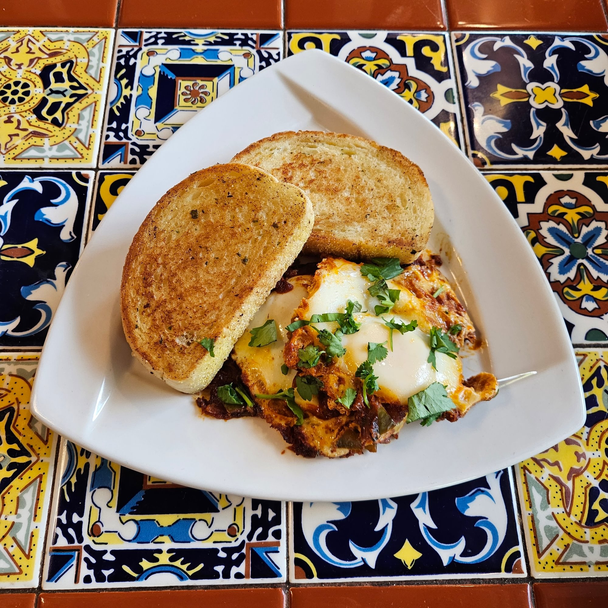 Shakshuka with Garlic Toast
