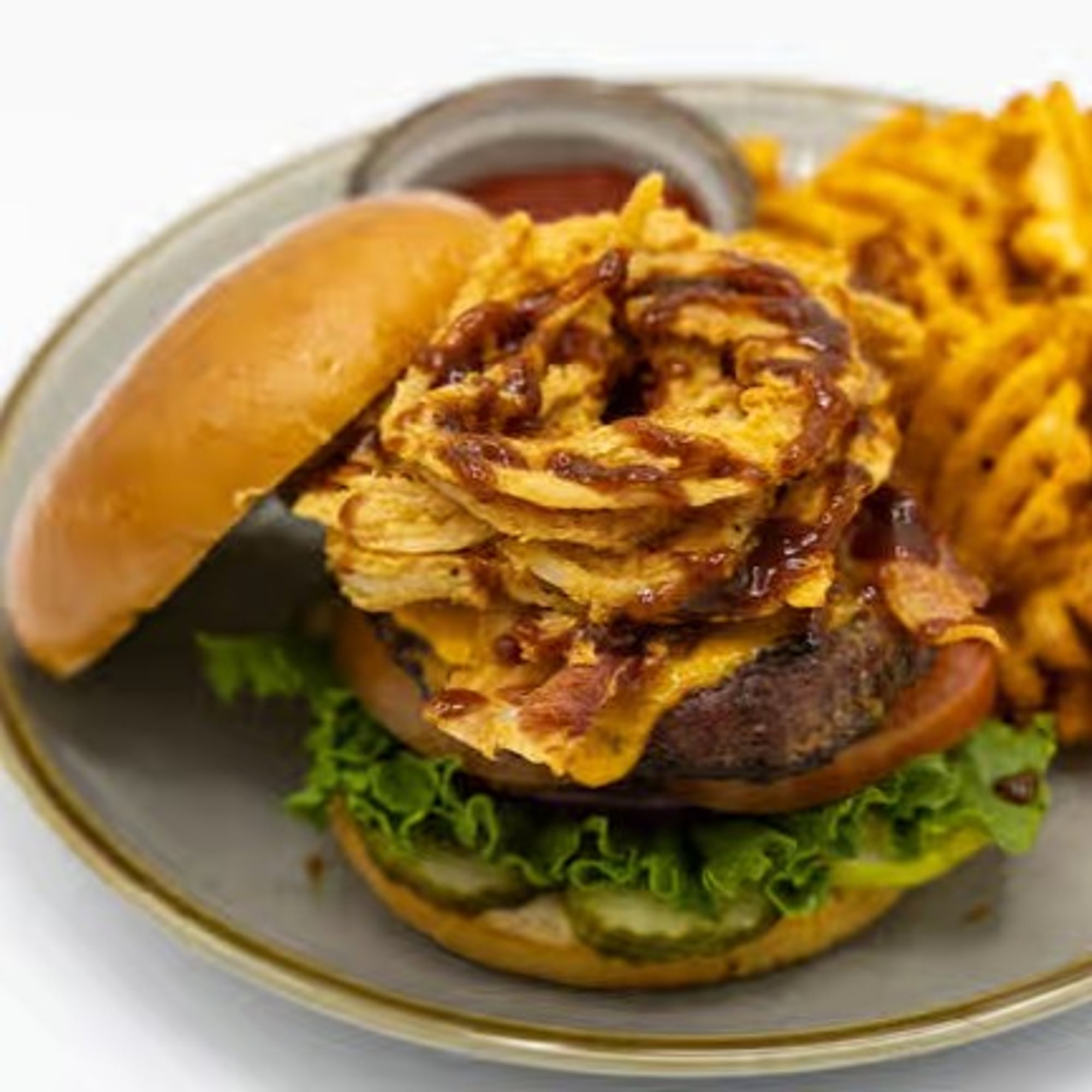 1/2 Lb. All-American BBQ Cheeseburger Sandwich