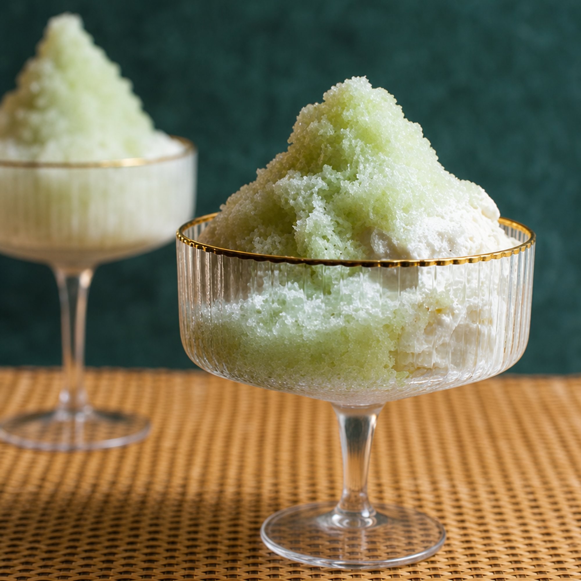 Shaved Ice with vanina ice cream