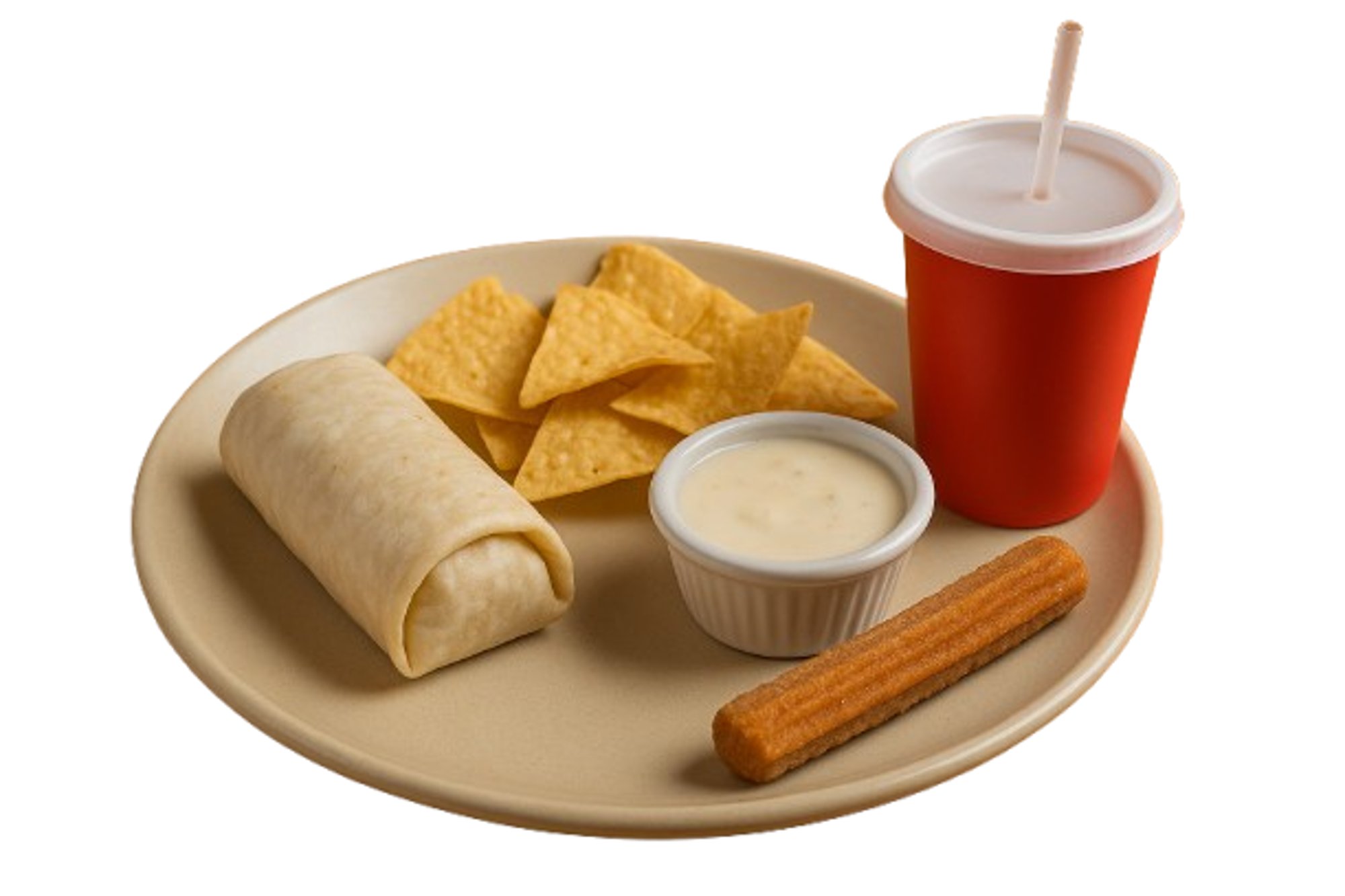 Kids Burrito Combo w/Side, Dessert, and Drink