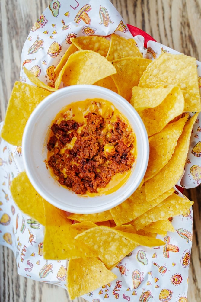 Chips & Queso w/ Chorizo