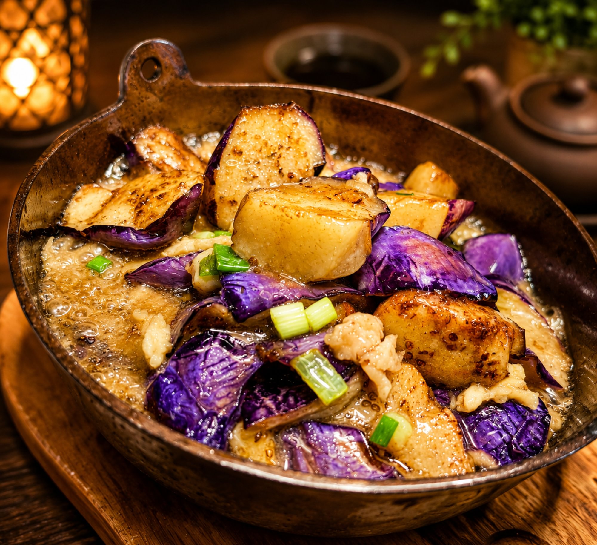 Salted Fish Chicken Eggplant / 咸鱼鸡粒茄子煲