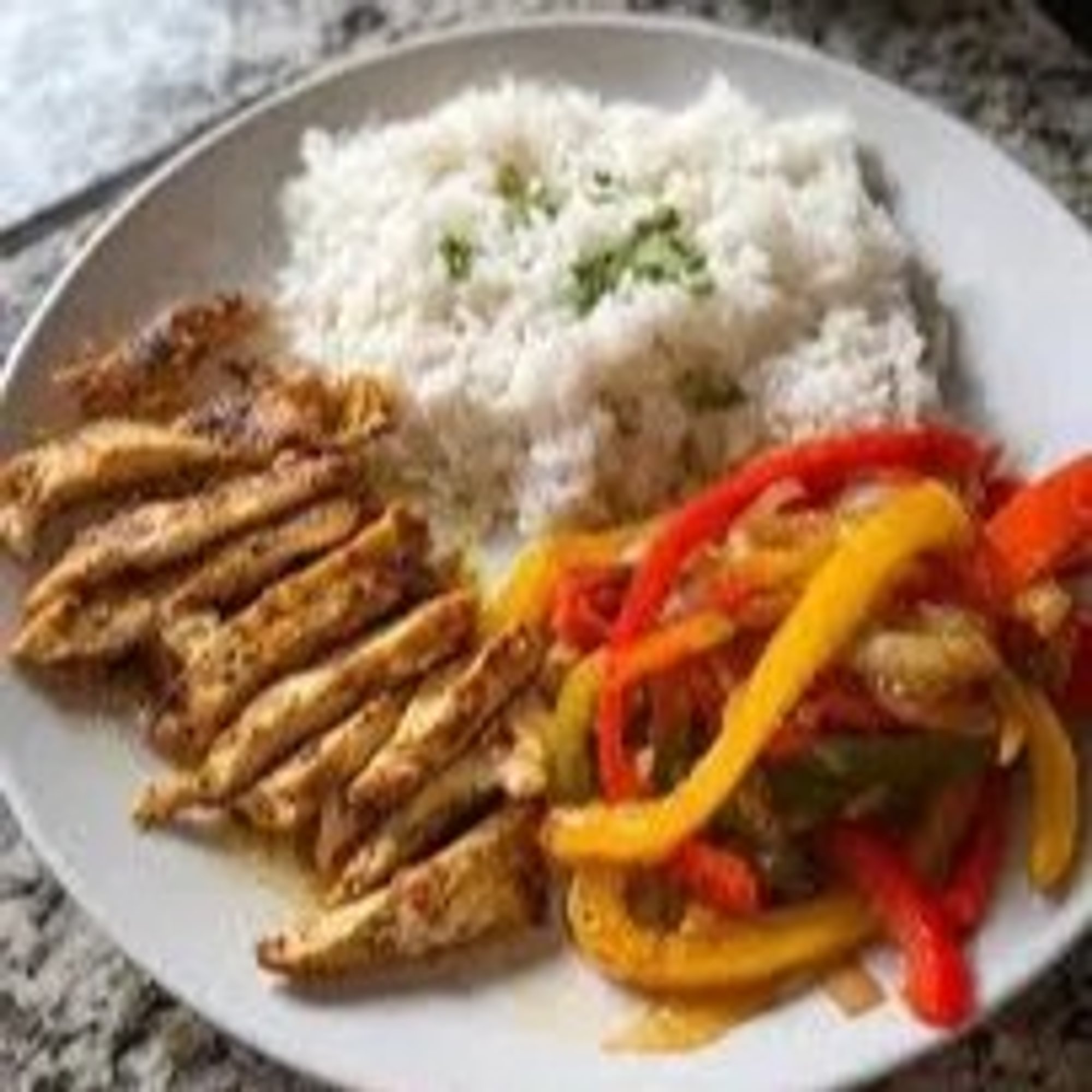 Chicken Fajita Rice & French Fries
