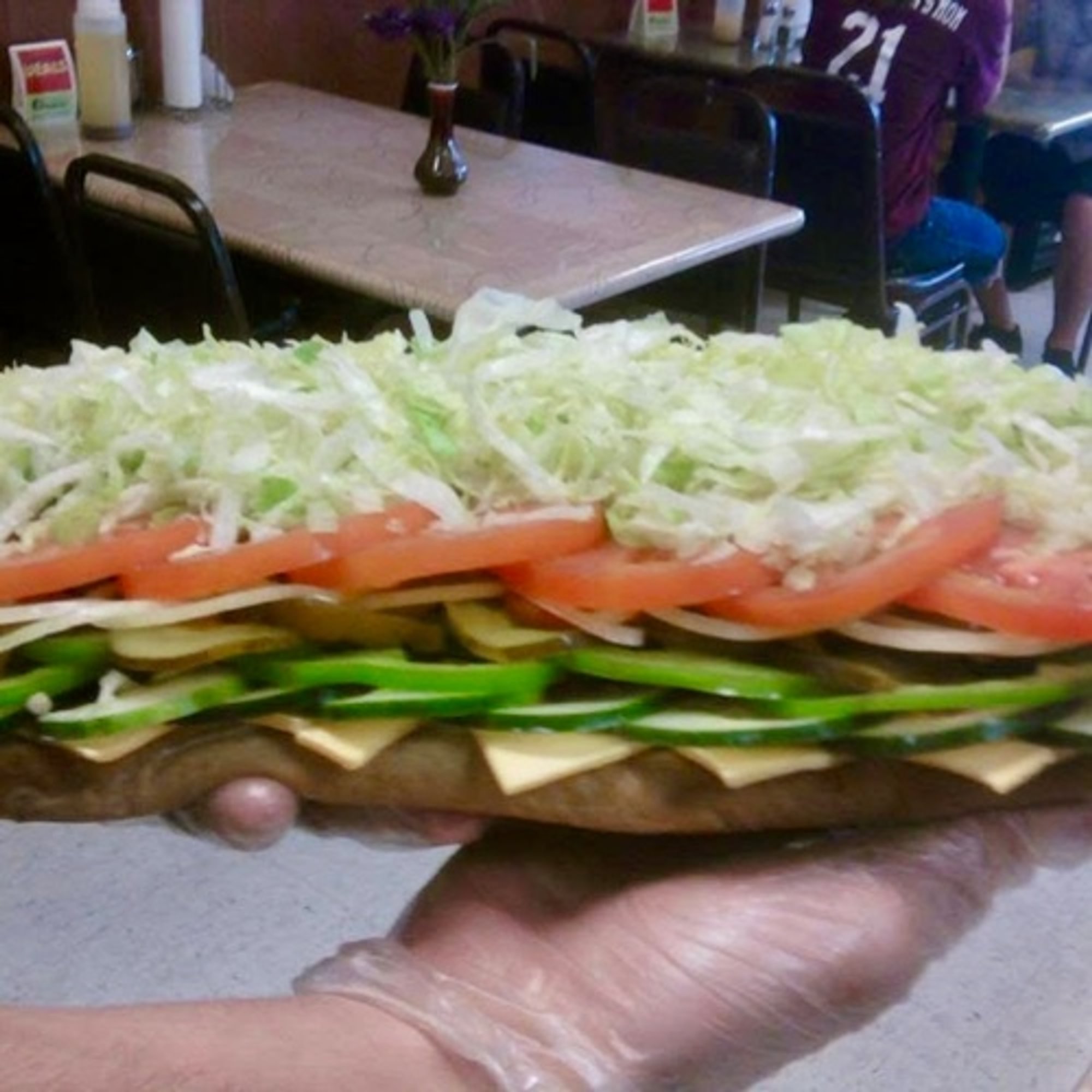 #13 Whole Vegetarian Sub.