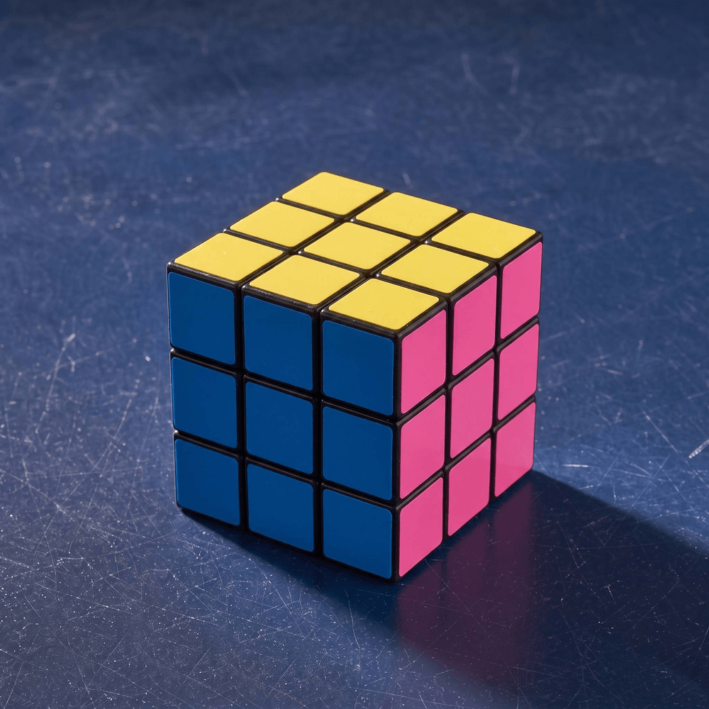 Retro Neon Cube Puzzle