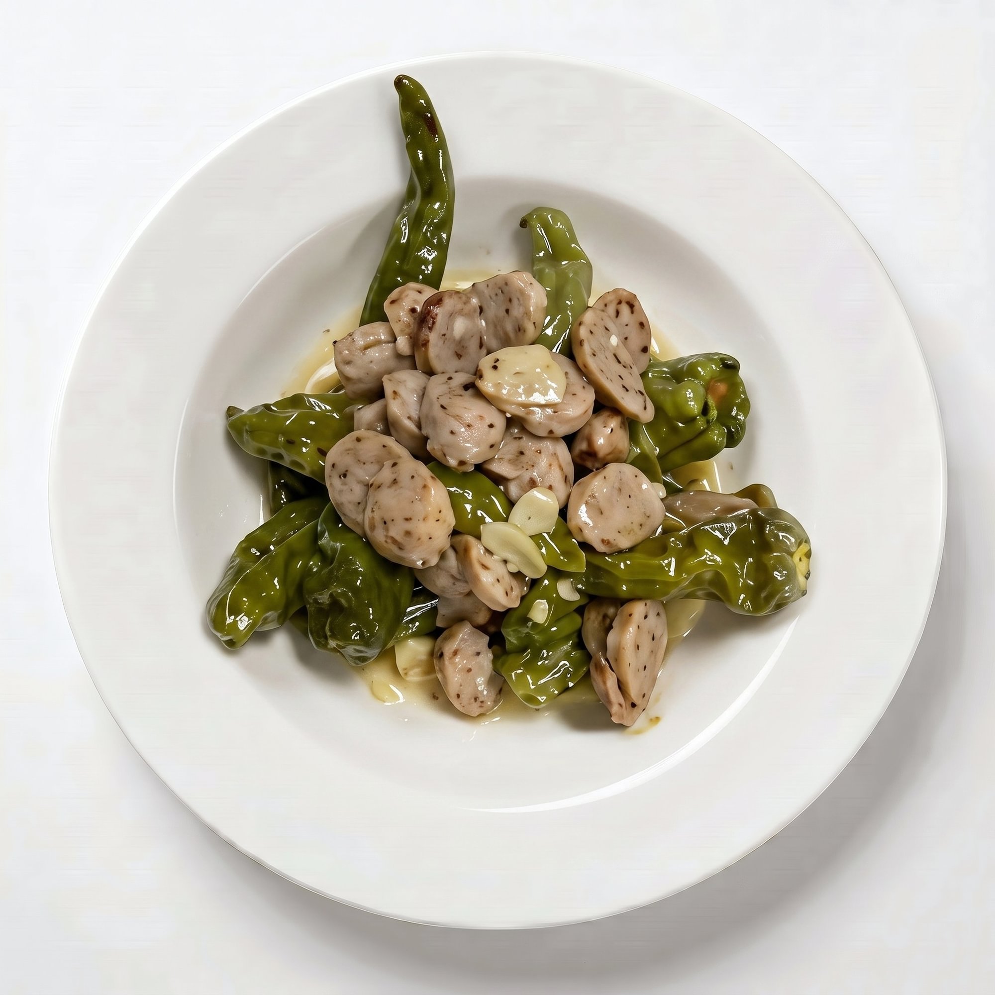 Long Hot Peppers with Sausage