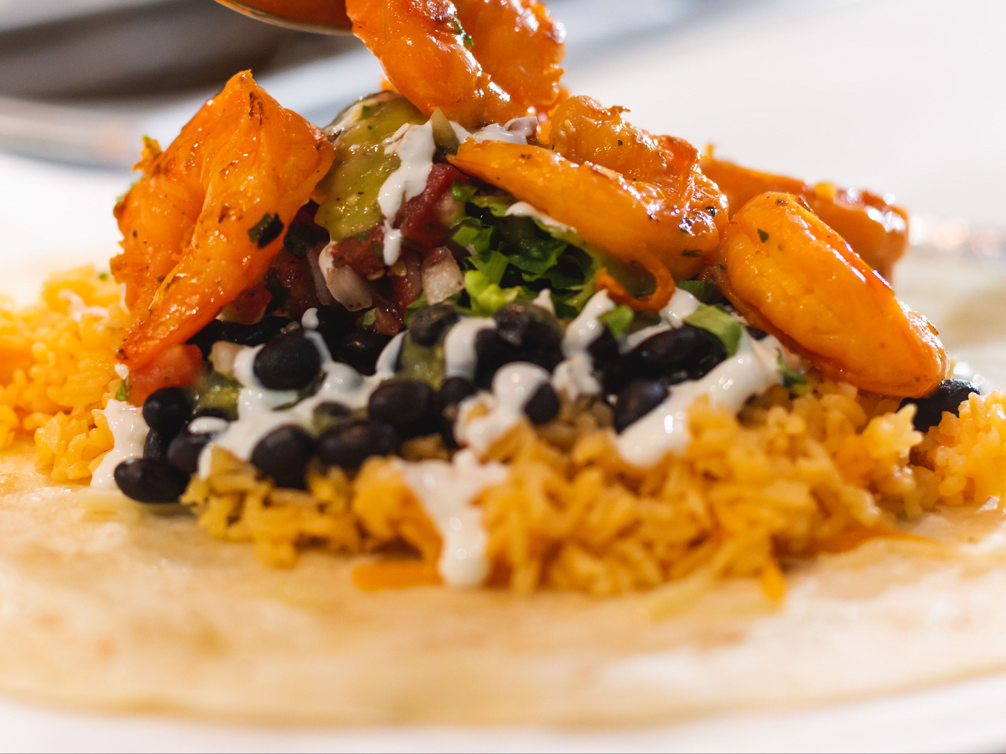 Shrimp A La Plancha Burrito