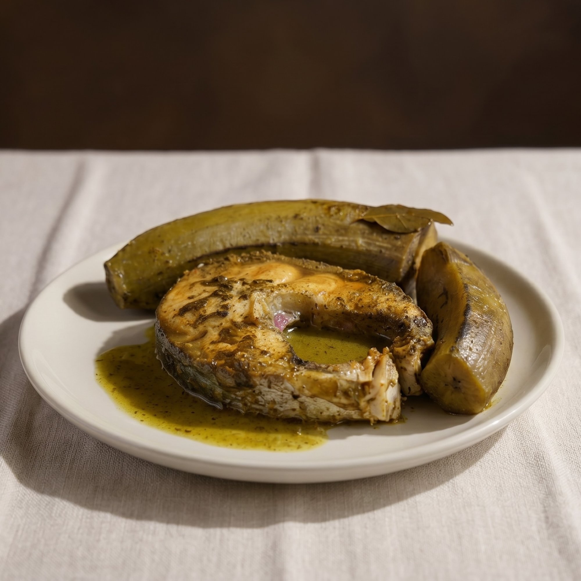 Fish/Plantain Black Soup