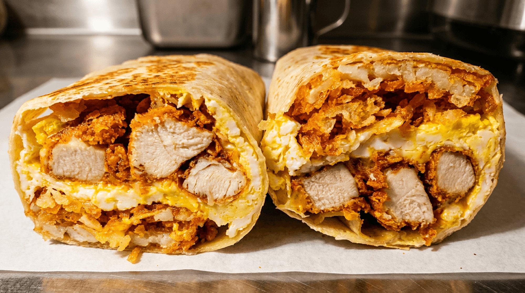 Chicken Egg & Cheese Burrito