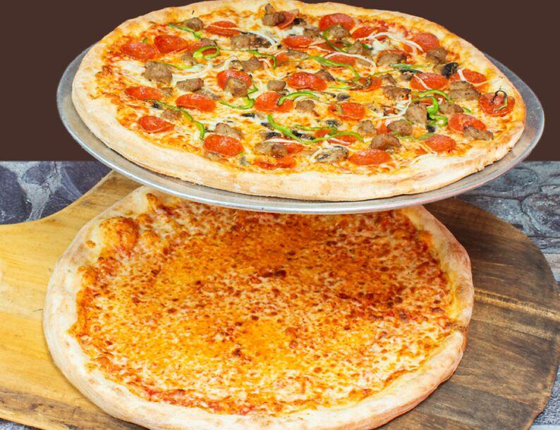 Two Large 16-inch Cheese Pizzas for Twenty-Two Dollars Two Large Pizzas for 22 Dollars Special
