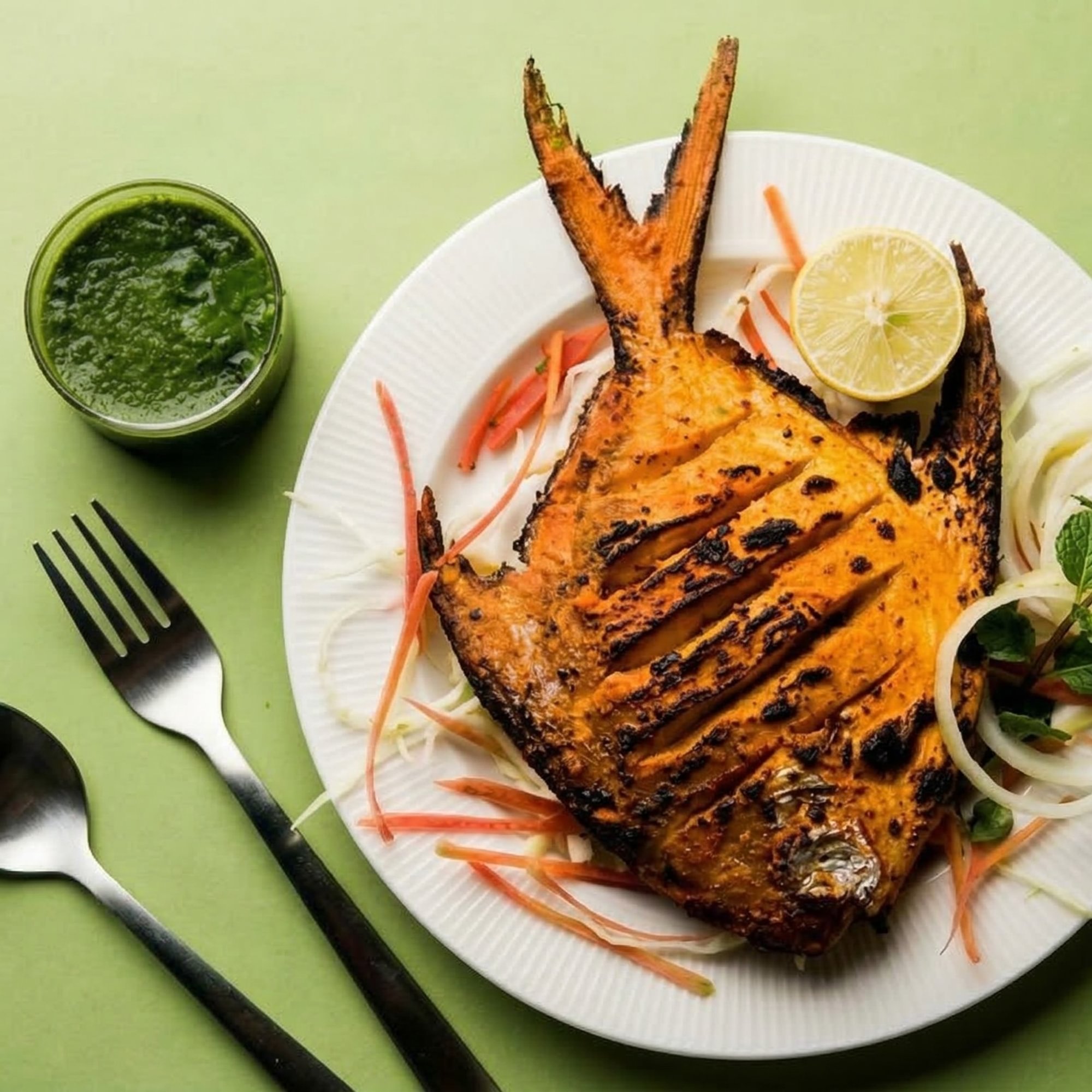 Grilled Pomfret Fish
