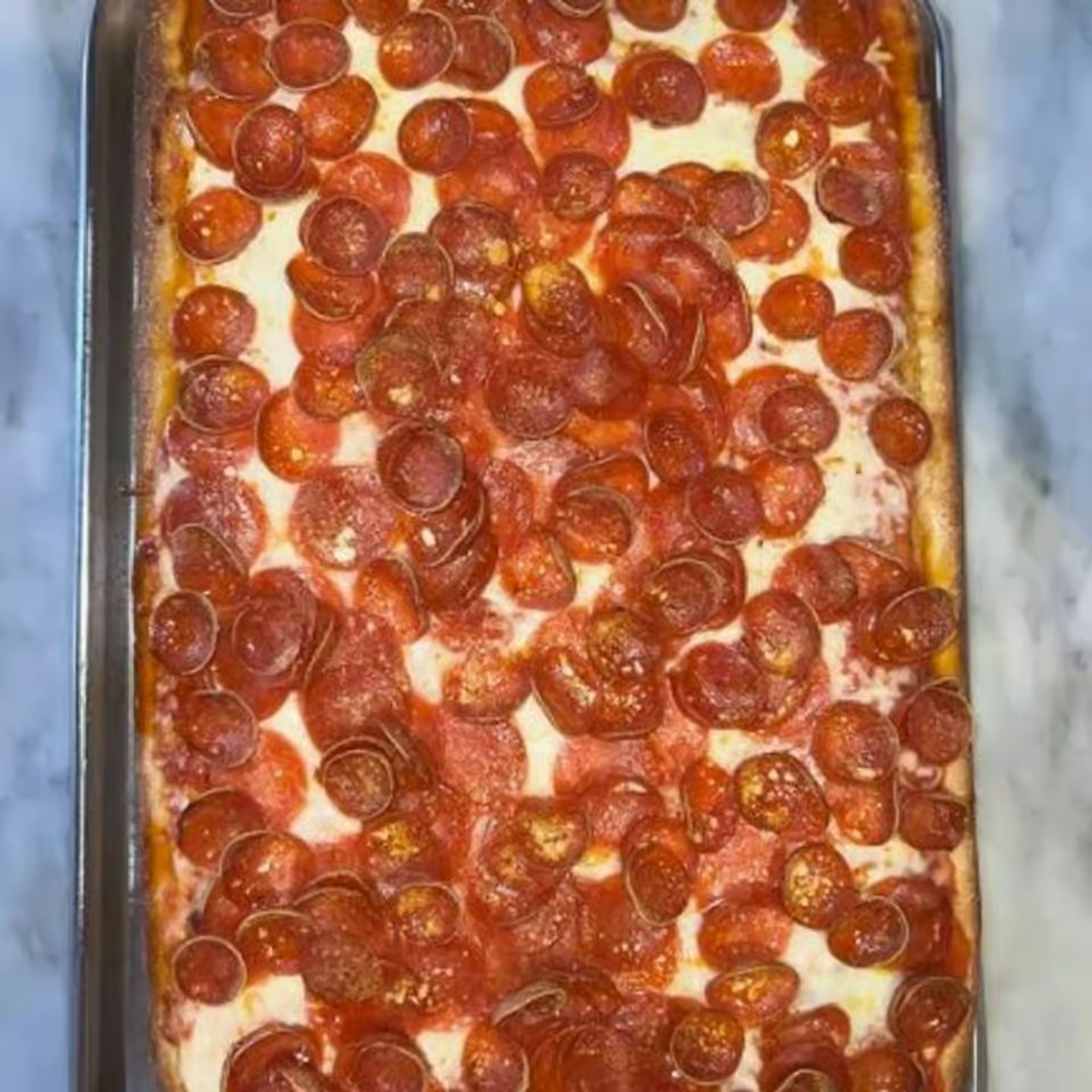 Sicilian Pizza Pie with Pepperoni Cups