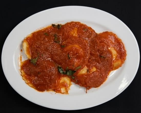 Baked Ravioli with Tomato Sauce