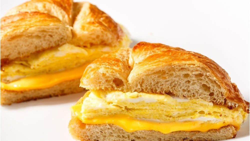 Oversized Egg & Cheese Croissant Sandwich