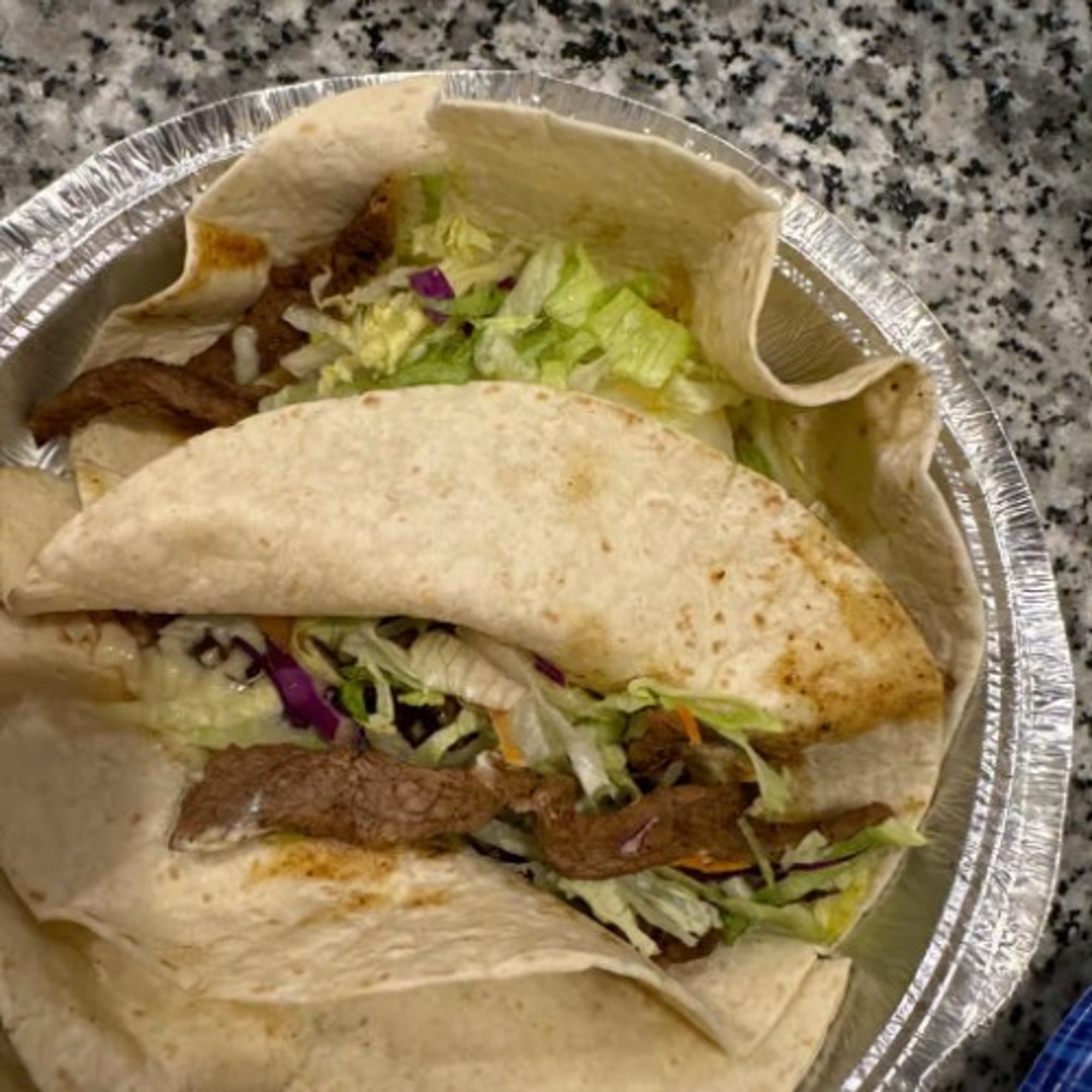 120. Beef Soft Taco Lunch