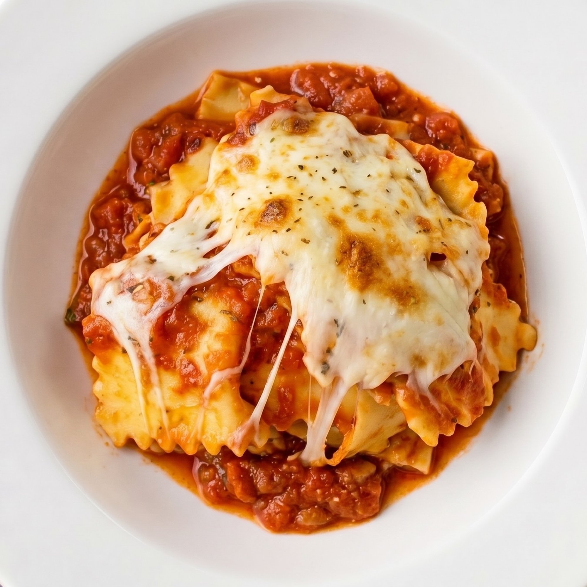 Baked Ravioli with Homemade Tomato Sauce