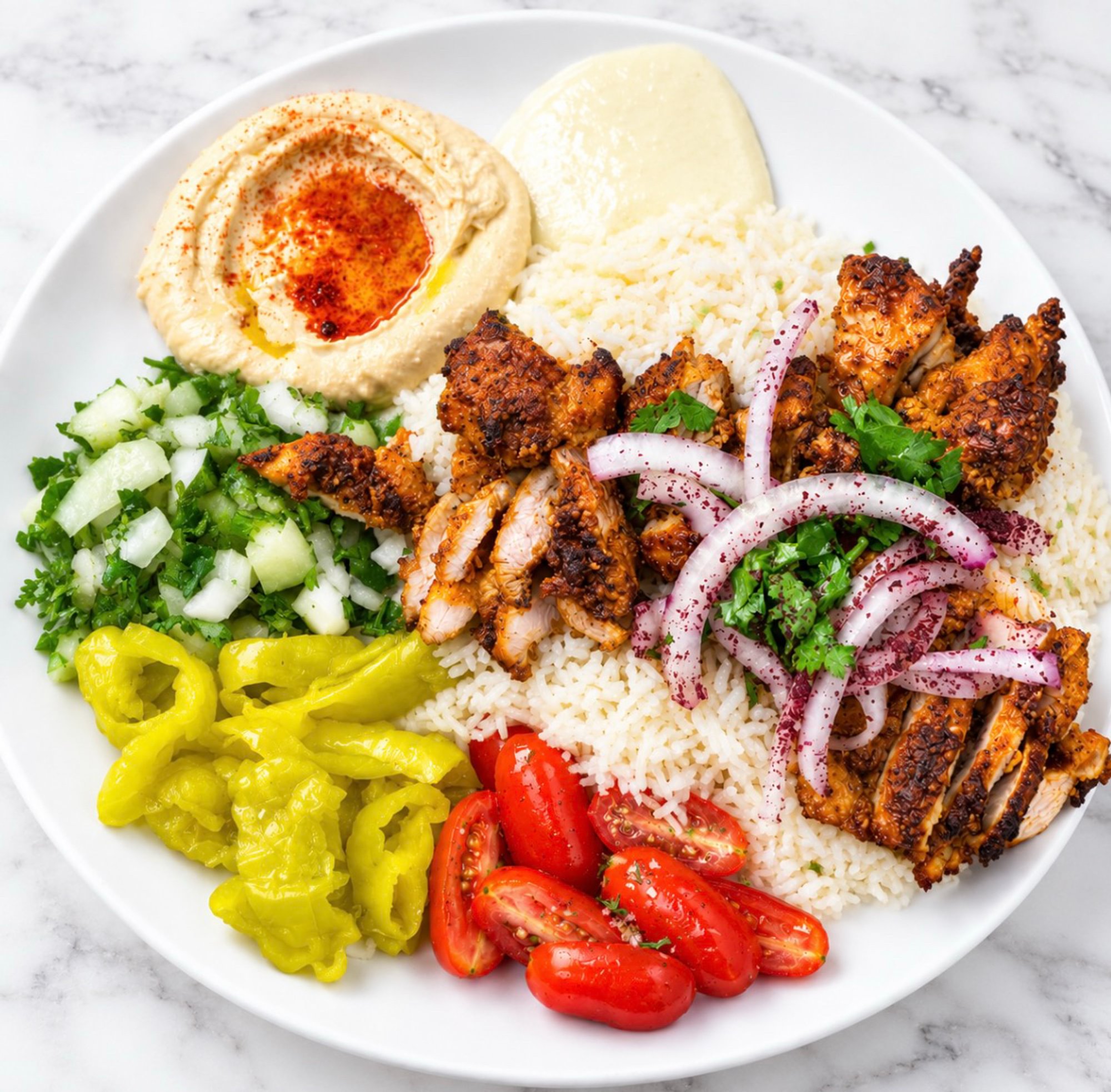 Chicken shawarma plate