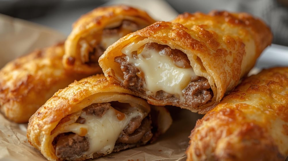 Philly Cheesesteak Egg Roll (Crispy Fried)