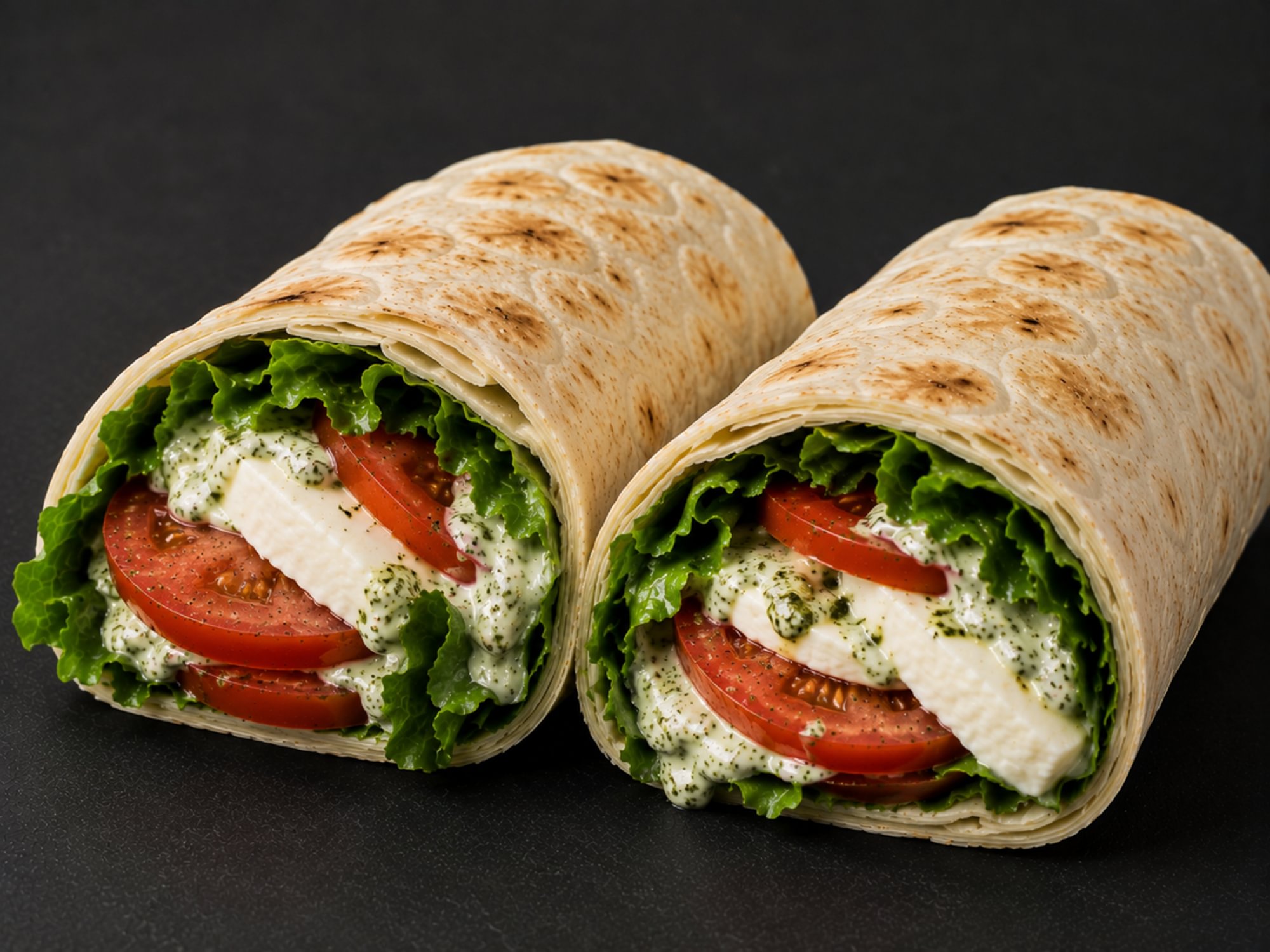 4. Fresh Mozzarella Tomato Basil Wrap