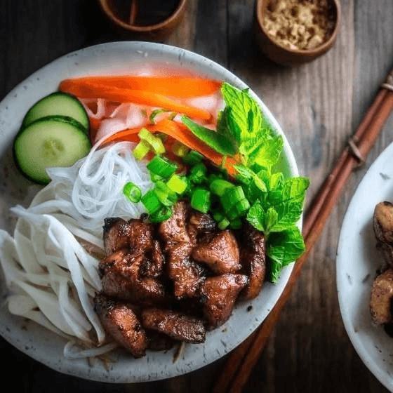 48. Vermicelli with Grilled Marinated Pork / Bún Thịt Nướng