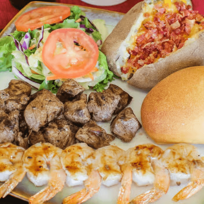 Surf & Turf-Shrimp and Steak Tips