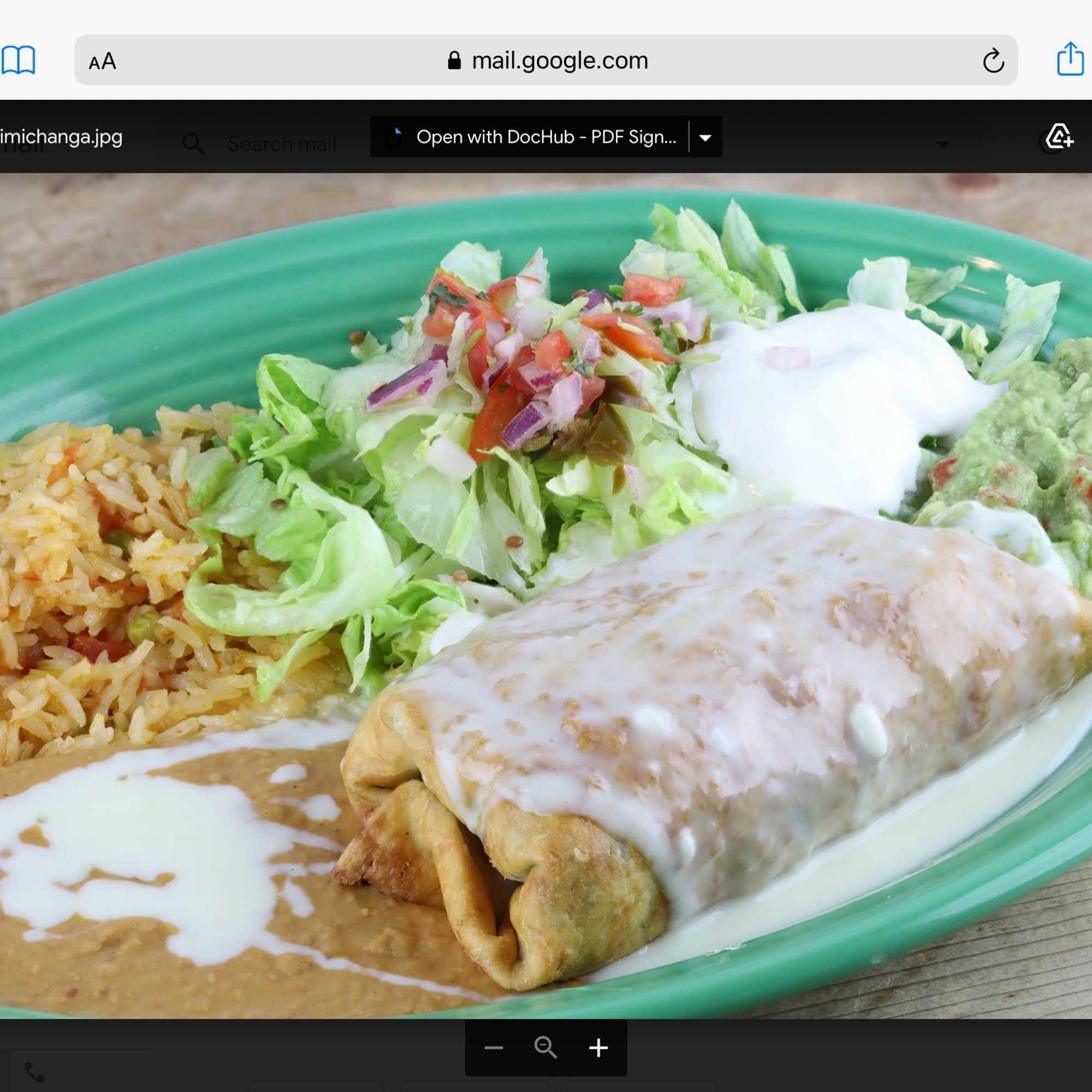 Shrimp Chimichanga