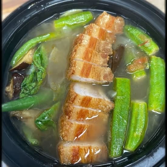 Sour Tamarind Soup - Sinigang with Rice