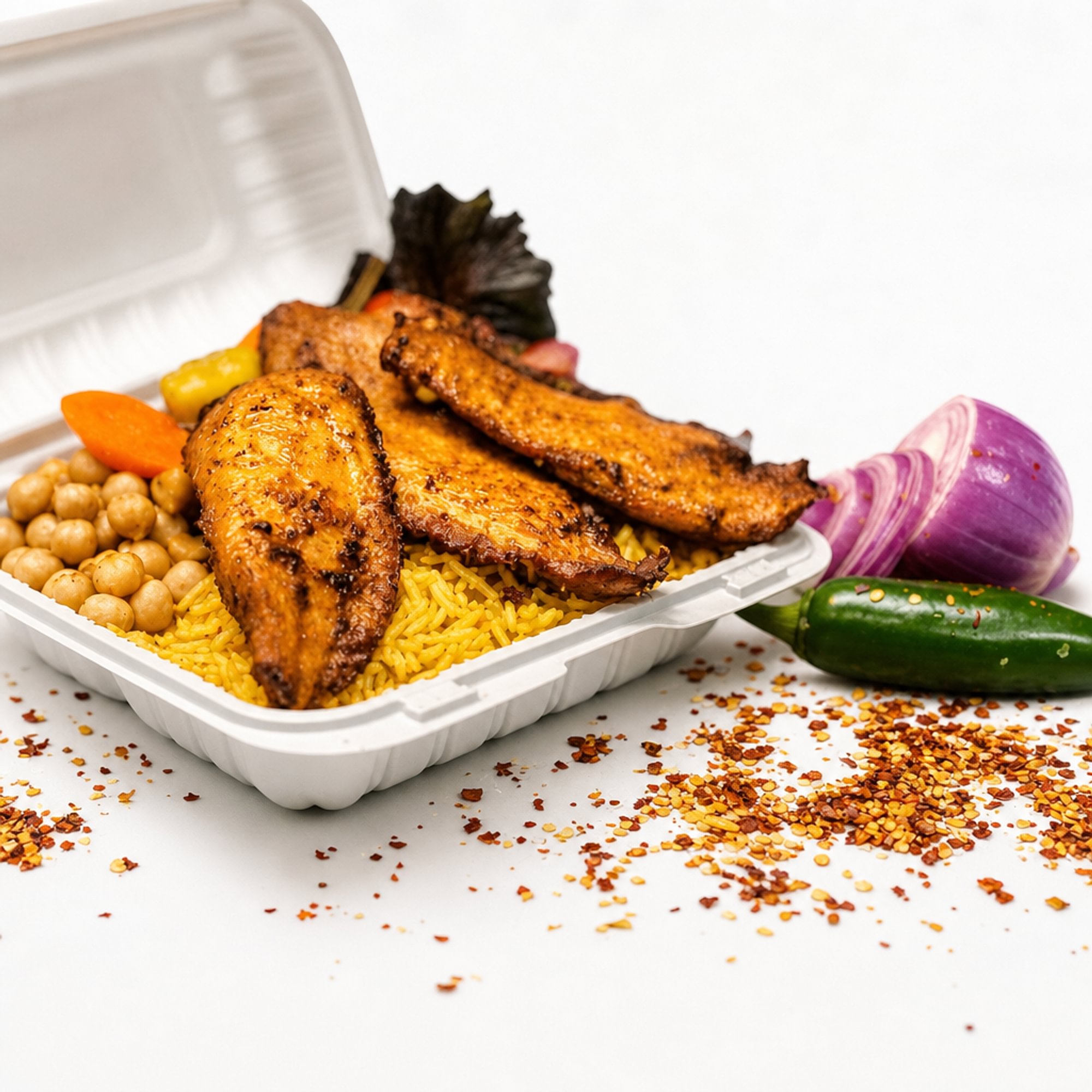 Tilapia Fish with Rice