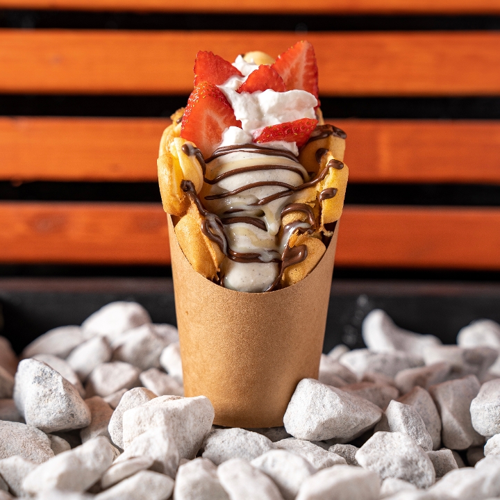Fresa Bubble Waffle