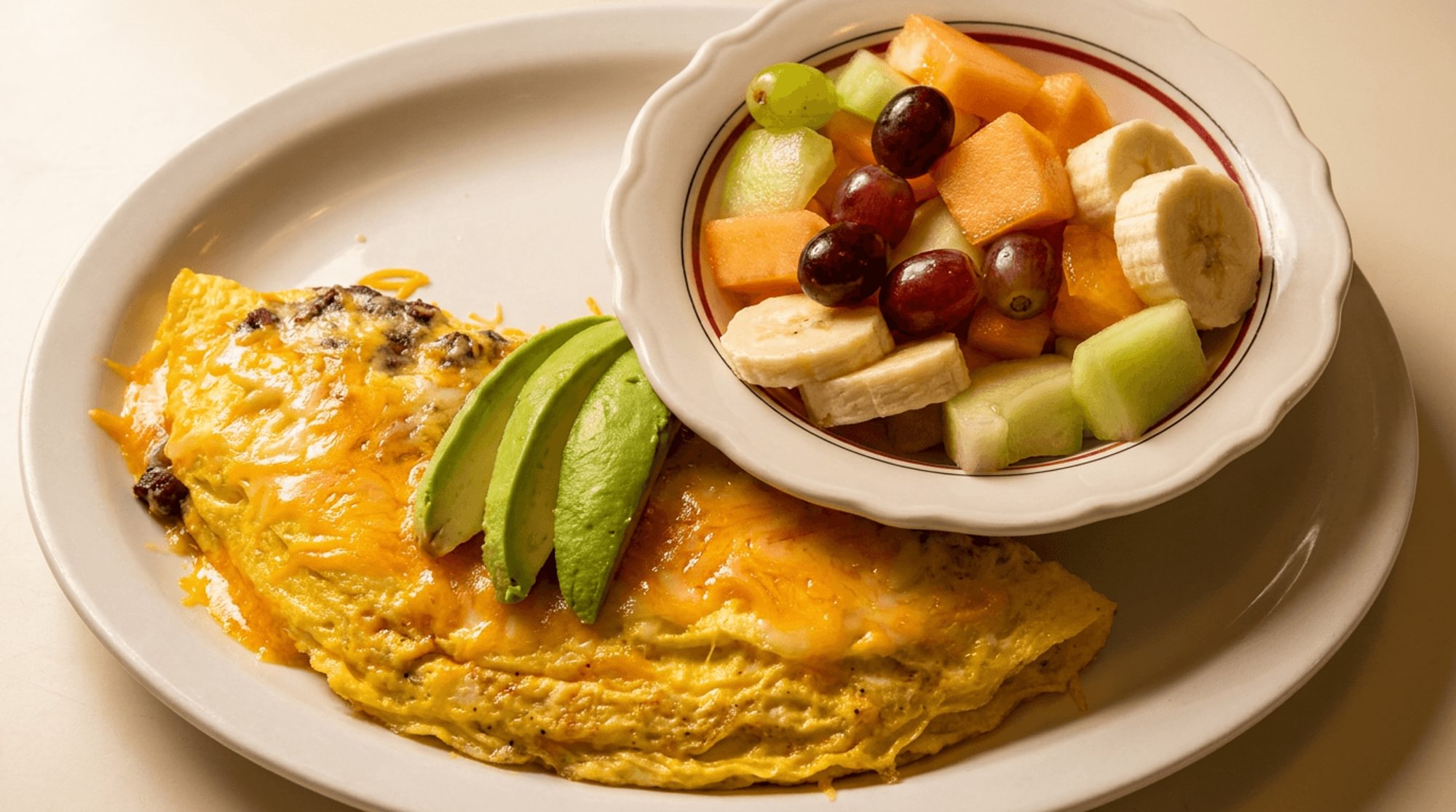 Avocado, Bacon, and Cheese Omelette